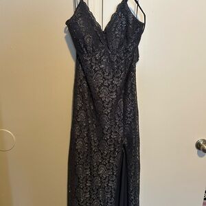 Morgan & Co. Black Lace Maxi Dress